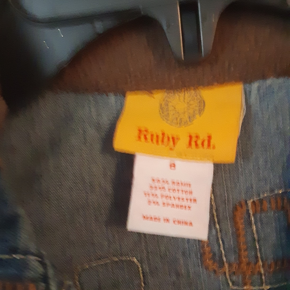 Ruby Rd. Retro Jean Vest sz 8 - Picture 7 of 7